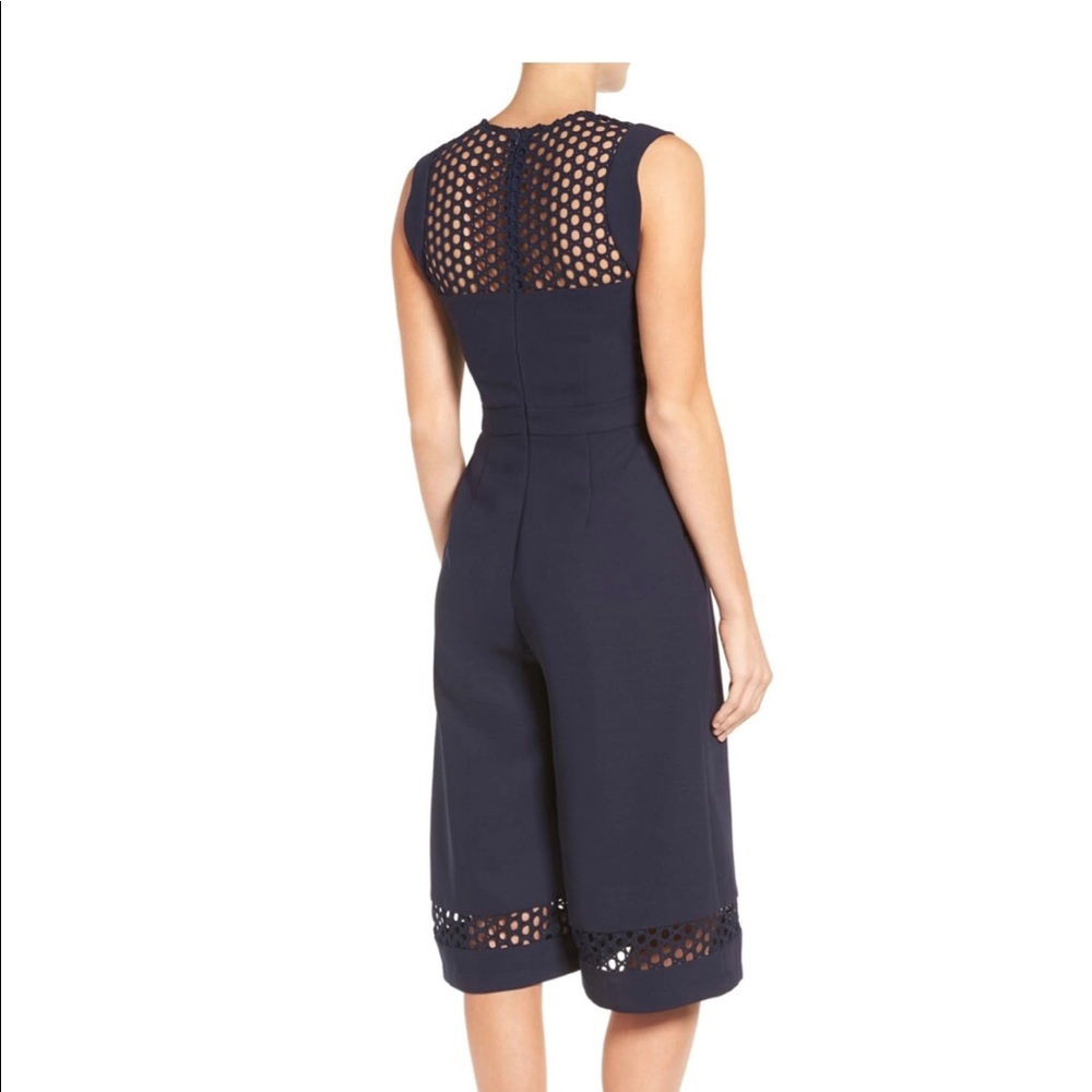 Adelyn Rae Navy blue  Culotte Jumpsuit, M